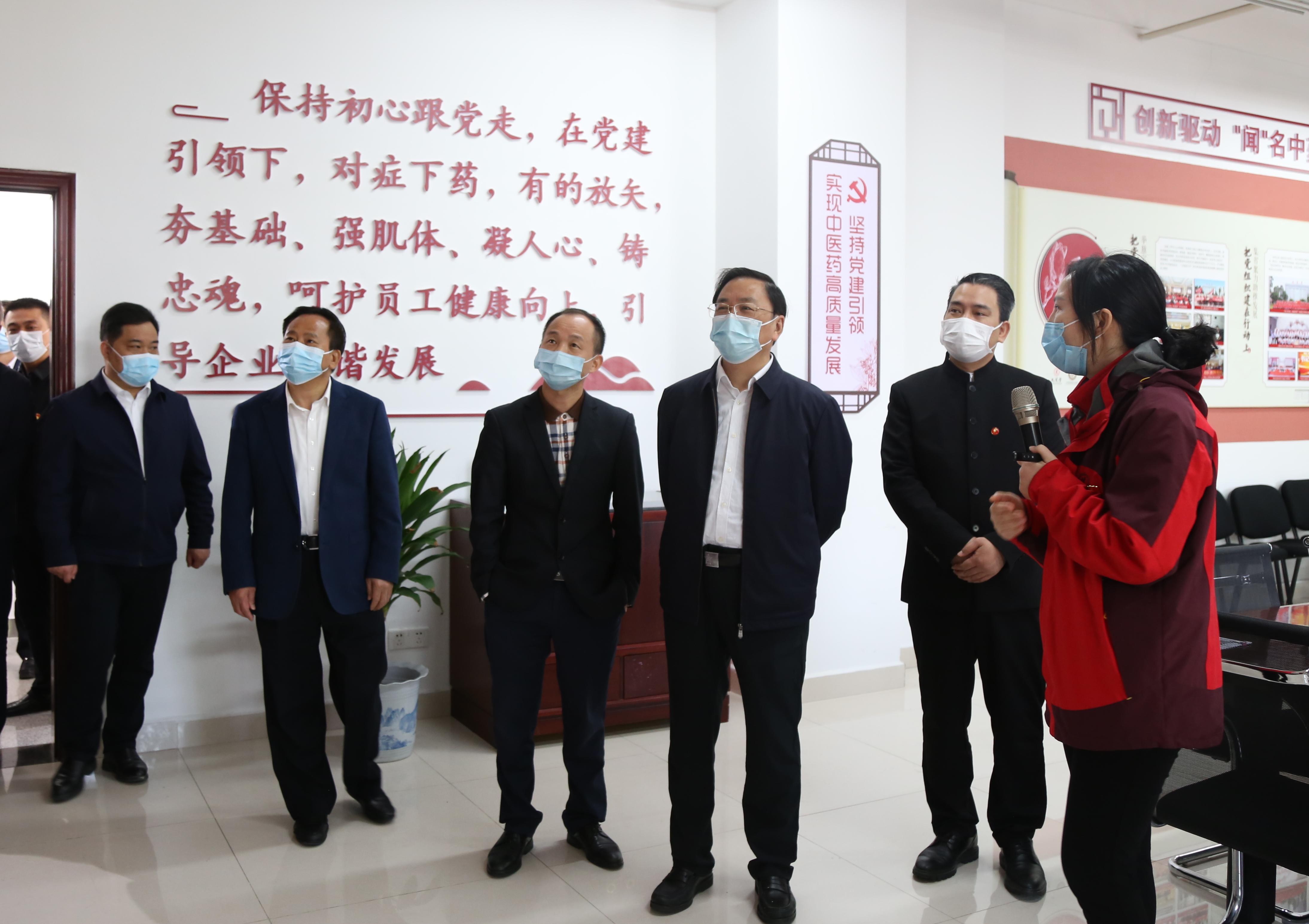 长沙市委常委、湖南湘江新区党工委副书记、管委会主任谭勇带队赴九芝堂考察交流